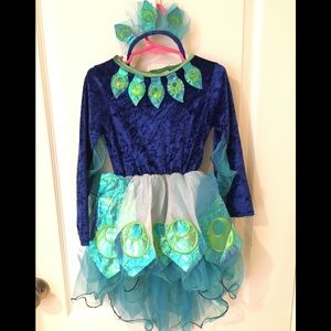 Adorable little kids peacock costume